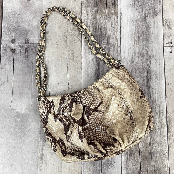 Forth & Towne Purse Shoulder Bag  Leather Reptile Animal Snake Y2K Glam Embossed - Picture 1 of 14
